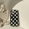 Twisted Checkerboard Soft Cover Case for iPhone 16 15 14 13 12 11 Pro Max 7 8 Plus Mini X XR XS Protective Shockproof Phone Case