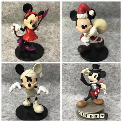 Disney Маленький Дьявол Колдунья Минни Санта-Клаус Микки Маус ПВХ Статуя Модель Мумия Микки Фигурка Действия Домашний Декор Украшение Подарок
