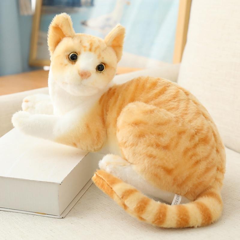 Мягкая плюшевая игрушка сиамских кошек 20/25 см, имитация американской короткошерстной кошки, милые игрушки для домашних животных, реалистичный домашний декор, подарок на день рождения