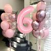 21 шт. 1 2 3 4 5 6 7 8 9-летний набор воздушных шаров на день рождения розовый с днем рождения декор для вечеринки в честь рождения ребенка