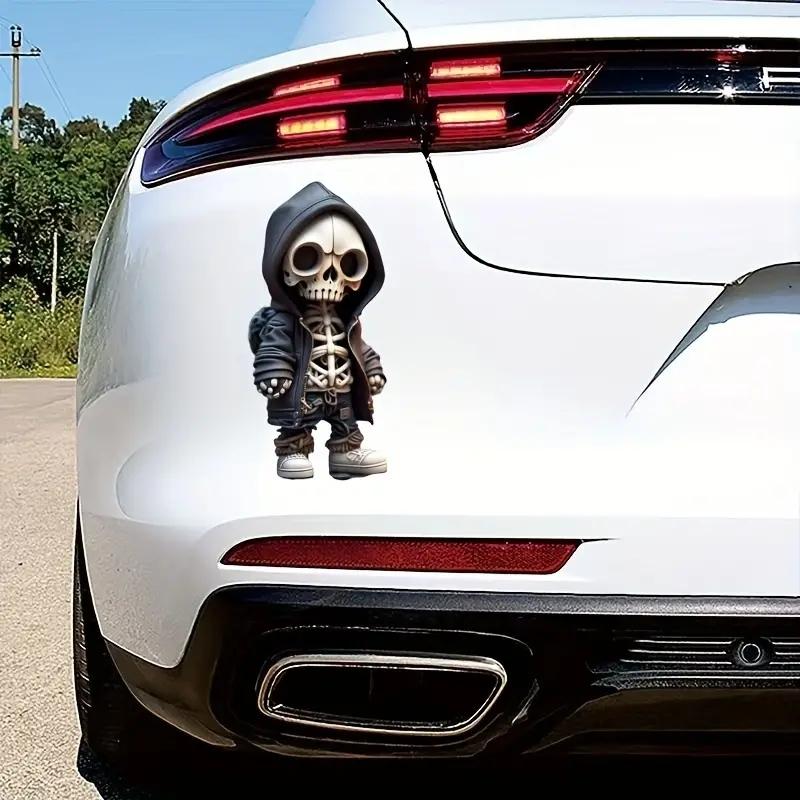 J483 # Автомобильная наклейка с черепом, виниловая наклейка, водонепроницаемая виниловая наклейка, автомобильные аксессуары, декор
