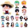 Anime Q-version One Piece Big Head Road Feisuolongjiaobaas Empress Handmade Sitting Doll PVC Model Anime Cute Ornament Gift