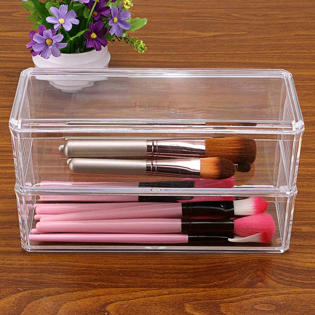 Transparent Acrylic Storage Box Drawer Storage Compartment Makeup Lipstick Multi-functional W6Y0
