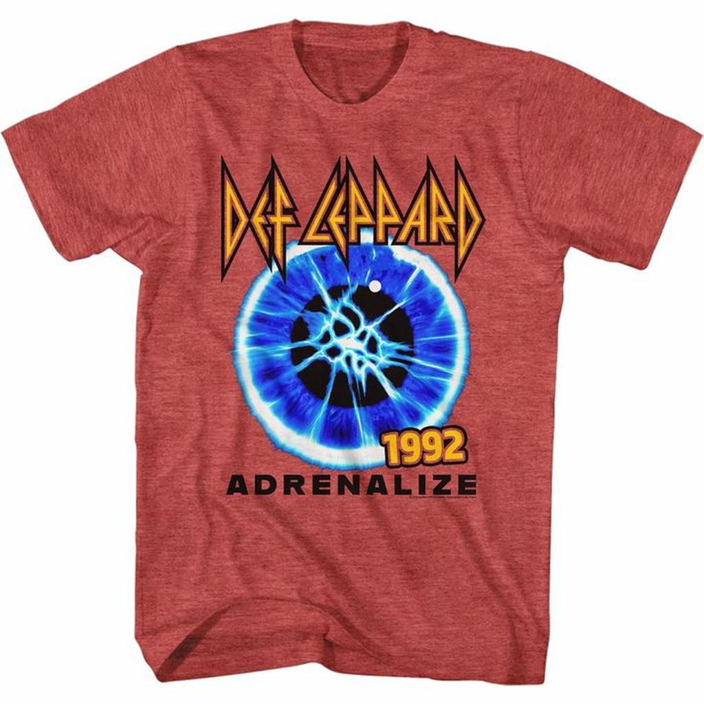 Def Leppard Adrenalize 1992 Красный меланж Взрослая футболка