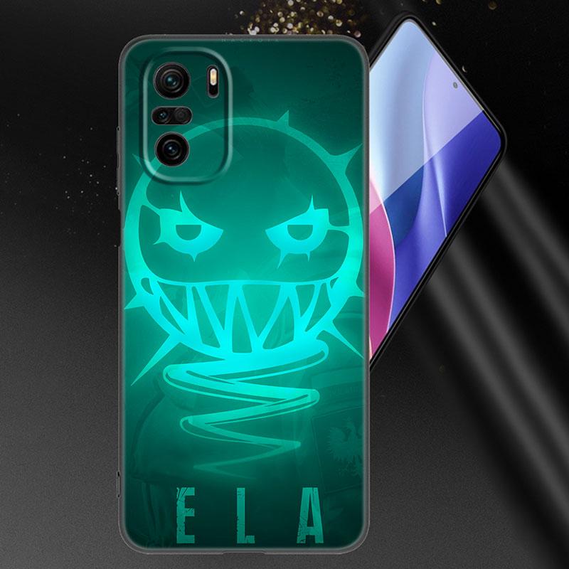 Радуга шесть:Чехол для телефона с логотипом Siege для Xiaomi Mi POCO X3 NFC GT M4 M3 12 11T 10T Pro A3 11 Lite NE 5G 12X 11i F3, мягкий черный чехол