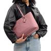 Coach Станция 35 Сумка-тоут из фирменного канваса с застежкой-молнией Сумка для покупок Изысканная сумка через плечо из кожи с фактурой гальки Большая женская сумка-тоут Розовый CDL99-IMPEO