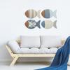 4 шт. Прибрежное деревянное искусство для стены в виде рыб Rustic Nautical Скульптура морской рыбы для гостиной, домика у озера, ванной комнаты, прихожей