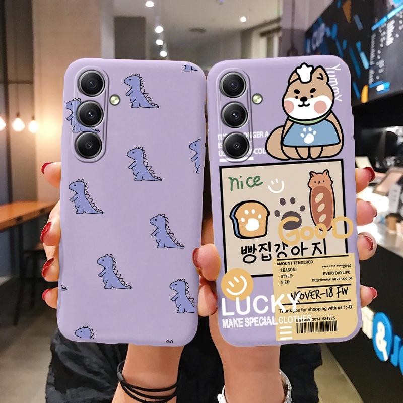 Мягкий силиконовый чехол с изображением мультяшного кота для Xiaomi Redmi Note 13 Pro 13C 14 Samsung A35 A55 M35 S24 Huawei Honor 200 iPhone Camera Защитный противоударный чехол