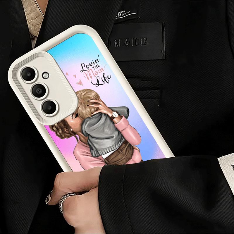 Phone Case for Samsung Galaxy A17 A16 A15 A14 A13 Girl Mom Baby Color Design A56 A36 A26 A55 A35 A25 A54 A34 A24 A53 A33 A23 A07