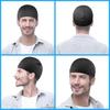 Men’s Wavy Silk Round Cap Black 2PCS