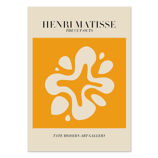 Henri Matisse Coral Colorful Leaf Posters And Prints Abstract Canvas Painting Nordic Wall Art Pictures For Living Room Decor