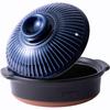 Clay pot 9 3-4 people chrysanthemum design deep type Ginpo pottery made Japan Banko ware retro stylish official online exclusive Rice cooking direct
