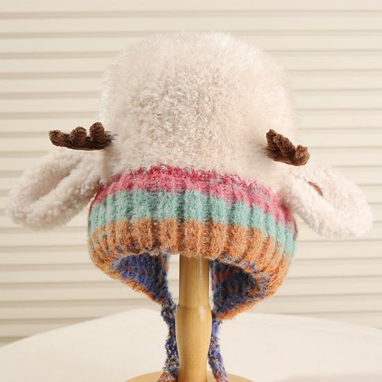 Рождественская шляпа с рогами, сумка 2-в-1, праздничная шляпа с оленьими рогами, эластичная, мягкая, теплая зимняя шапка