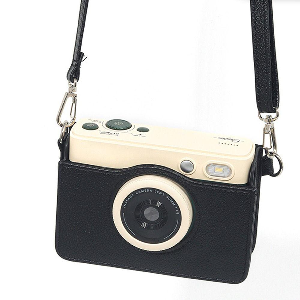 PU Leather Instant Camera Storage Bag Crossbody Shoulder Bag for CHUZHAO D1pro Camera Protection