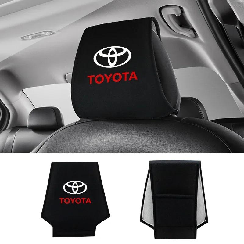 Подушка-полотенце с логотипом автомобиля для спинки сиденья и подголовника для Toyota RAV4 Camry Corolla Levin Yaris Reiz Vios Highlander CHR Prius