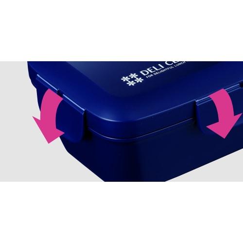 Asvel Deli Club TLB-610 610mL Single-Tier Lunch Box, Navy, 3547