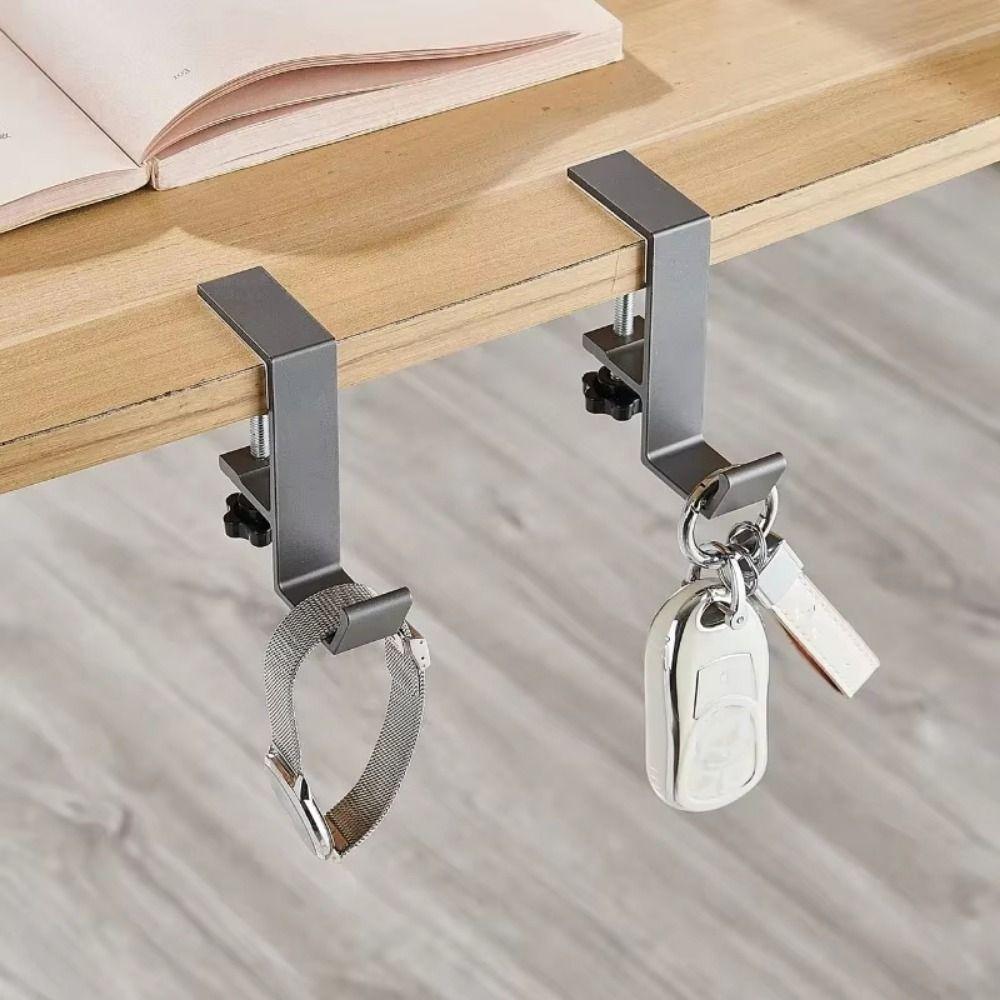 Punch-free Hanging Bag Hook Removable Backpack Storage Rack Easy To Install Desk Hanger Desk Side