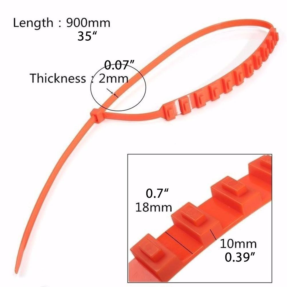 10Pcs Nylon Snow Chain Emergency Anti Skid Mud Snow Chain Survival Traction Car Tire Chains for Car