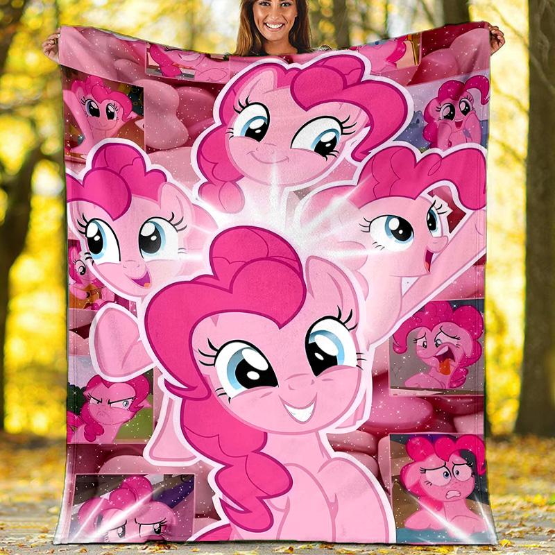 1pc My Little Pony2 Theme Blanket - Digital Print, Polyester, Cozy for All Seasons, Perfect for Outdoor, Camping, and Travel