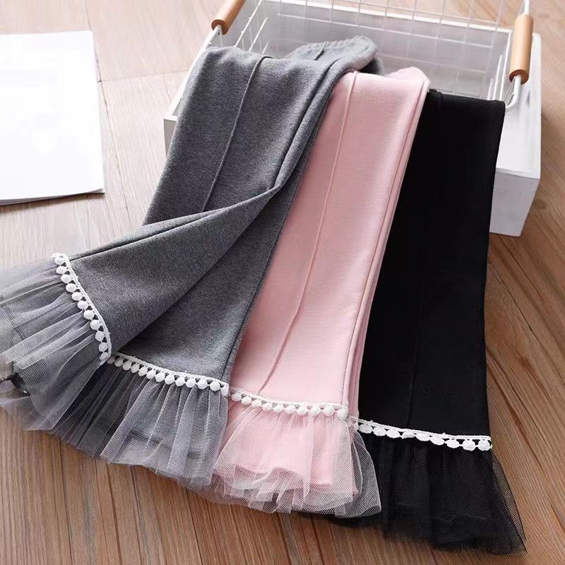 Леггинсы для девочек на весну и осень Стильные брюки для верхней одежды Детские микро-клеш брюки Модные брюки для малышей