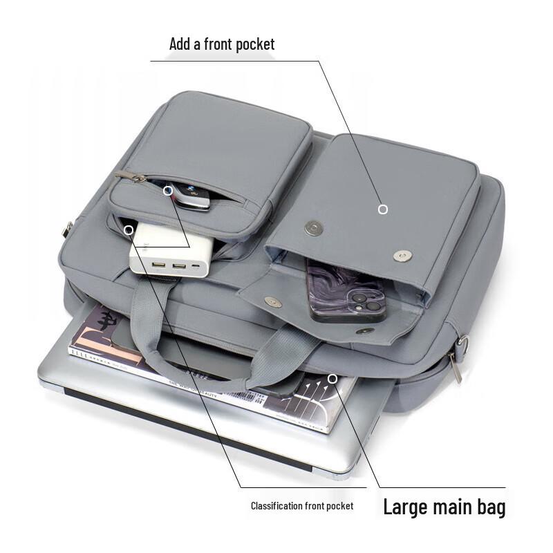 Мужской деловой портфель для ноутбука, наплечная сумка