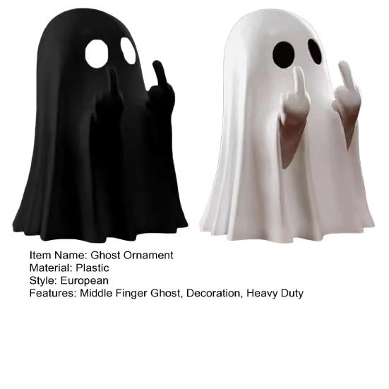 1/2/3/4/6Pcs Halloween Middle Finger Ghost Figurine Mini Spooky Ghost Statue Holiday Party