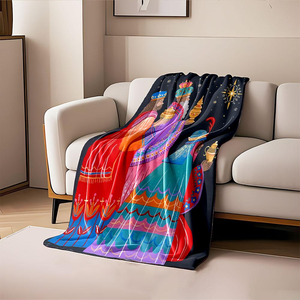 Three Wise Men Colorful Blanket for all seasons blanket lunch break throw gift