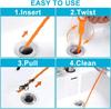 5Pcs Drain Snake, 20In Flexible Durable Sink Snake Auger Cleaner Tool with Barbed Teeth for Kitchen Bathroom Shower Tub Toilet Sewer, Clog Hair
