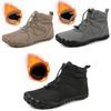Men's Winter Fur Lined Snow Boots Outdoor Anti-Slip High-Top Hiking Shoes Waterproof Warm Fleece Lined Athletic Short Boots Male Trekking Ankle Boots