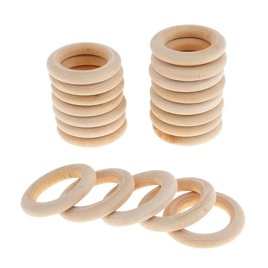 20 шт., изготовление ювелирных изделий своими руками, деревянное кольцо для прорезывания зубов для украшения поделок, 25 мм