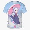 Футболка с принтом аниме «Dragon Maid Kanna Kamui» с 3D-принтом, унисекс, повседневная футболка Harajuku с короткими рукавами, японская манга, детский топ 100-6XL