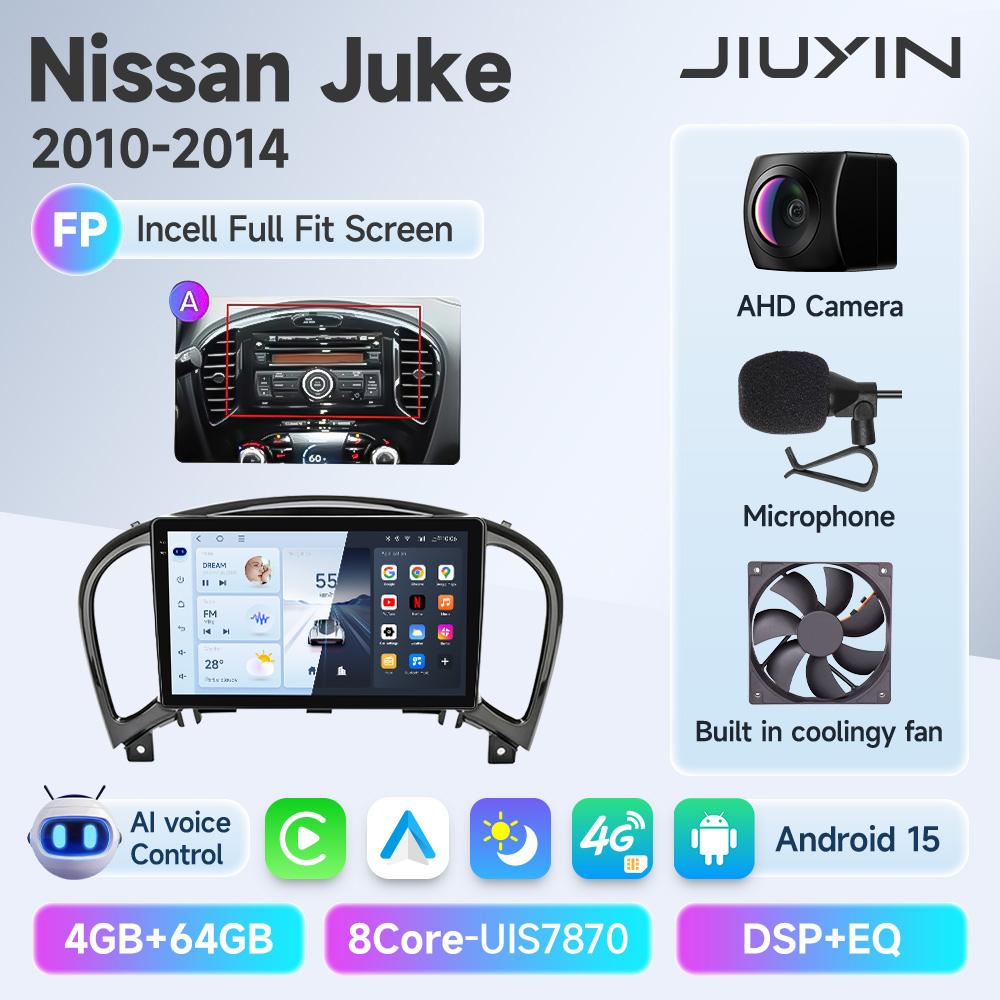 IPS Car Radio For Nissan Juke YF15 2010 - 2014 Carplay 4G Multimedia Video Player GPS Autoradio AI Voice 2 Din Android Auto BT