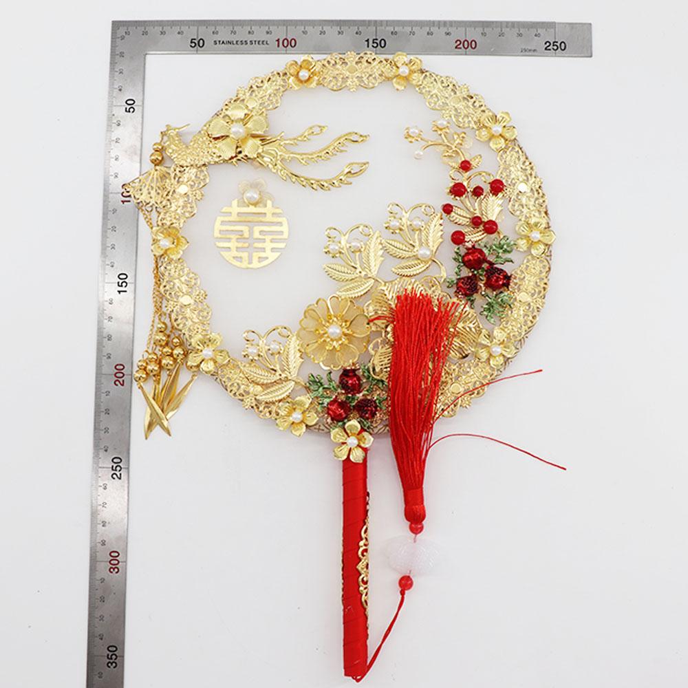 Свадебная группа Веер Праздничный веер Невеста Сюхэ Ручной веер Круглый веер Туань Веер Одежда Сюхэ Веер