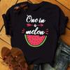 Maycaur Tee Women T-shirt Summer Short Sleeve Avocado Print Clothes Fashion  Cartoon Fruit Graphic T Shirt Kawai Female Tops TEE