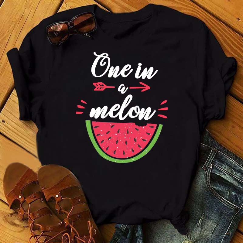 Maycaur Tee Women T-shirt Summer Short Sleeve Avocado Print Clothes Fashion Cartoon Fruit Graphic T Shirt Kawai Female Tops TEE