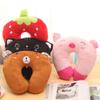 Cartoon Kids U-Shaped Pillow Plush Neck Pillow Nap Pillow Lunch Break Pillow