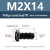 Yigu Black Nickel Carbon Steel PM Phillips Round Head Screws m2-m4 Pan Head Machine Screws for Electronics
