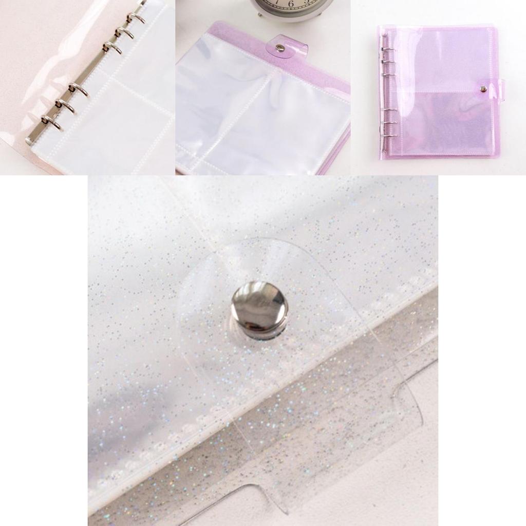 Transparent Sparkling Large Capacity 6hole Album With Pp Cover For Gift Giving And Collecting
