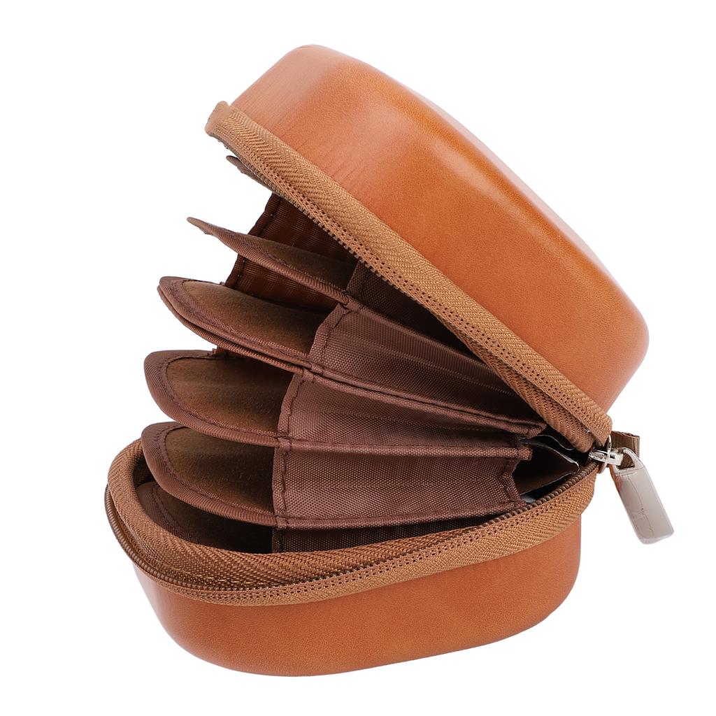 Camera Filter Bag Vintage PU Leather 8 Layers Storage Organizer Water and Shock Proof Protective Pou