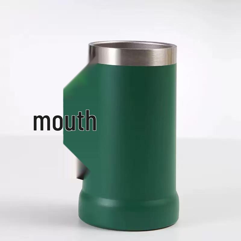 Large Capacity 24oz Brazilian Beer Mug, Insulated Stainless Steel with Double Layer Vacuum Handle