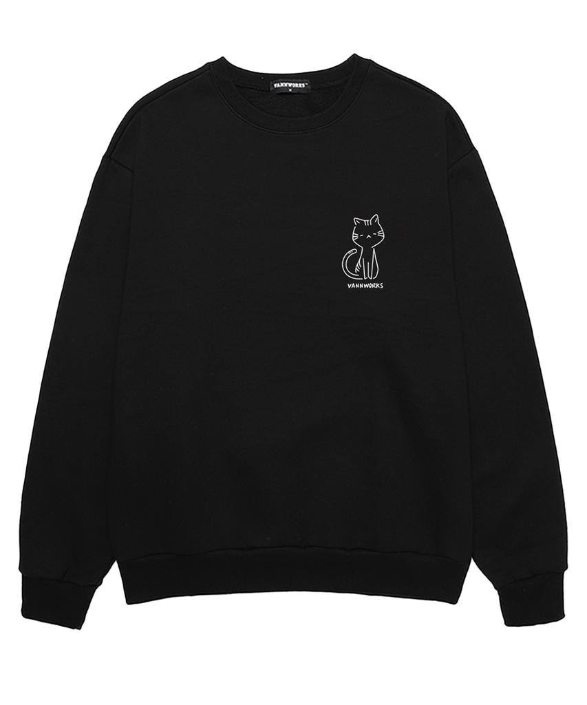 VANNWORKS [2Pack] Cat Oversized Sweatshirt (Vls0002S) (A Type)