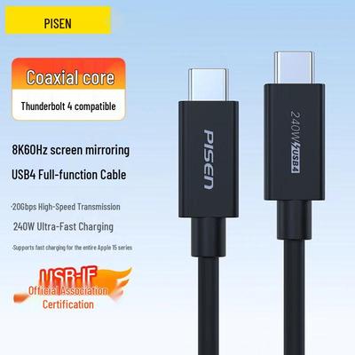 Кабели и адаптеры Pisen Thunderbolt 4 / USB4 Type-C с полной функциональностью