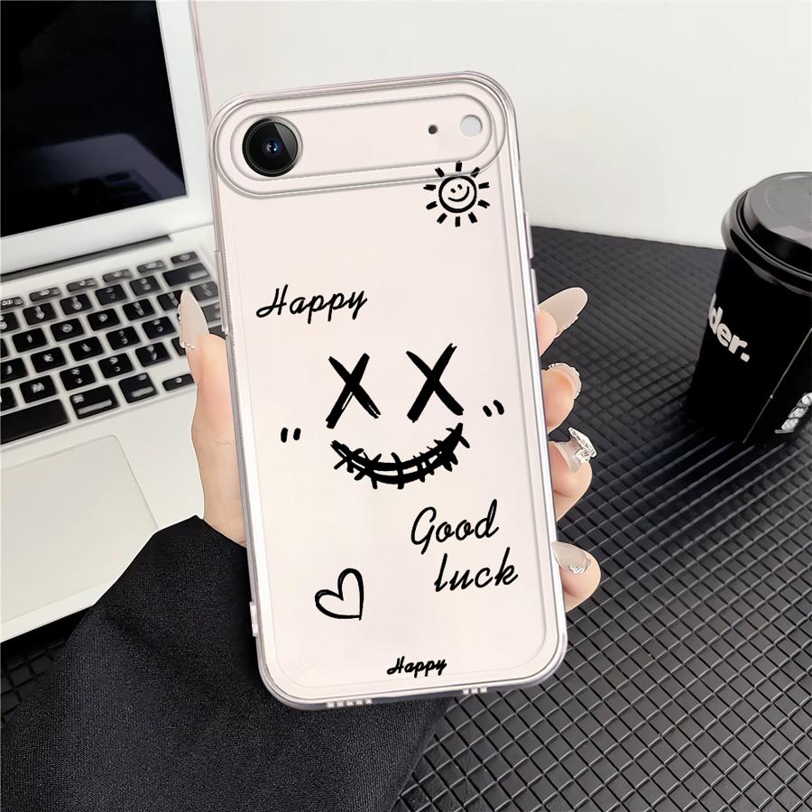 Чехол для телефона "Счастье и Удача" для Apple iPhone XR 12 7 8 14 15 Air 13 Mini 12 Pro MAX 17 16 Plus 16e 11 Face Мягкий Чехол