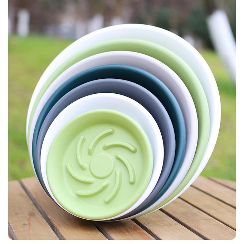 Утолщенный пластиковый круглый цветочный горшок с поддоном