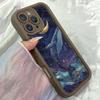 JT570 Картина «Кит и Луна» для iPhone 17 16 15 14 13 12 Pro Max Samsung S26 S25 Ultra A17 A07 A56 A16 A15 A14 Xiaomi 15T Redmi 15c 14C Мягкий чехол