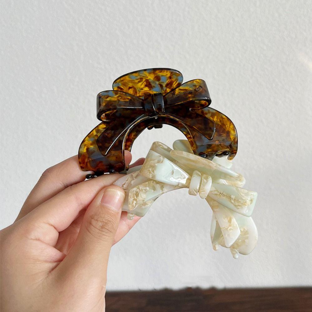 Ацетат Уксусная Кислота Бант Заколка для Волос Маленькая Геометрия Зажим Краб для Волос Элегантный Французский Зажим Акула Ежедневный