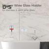 Настенный держатель для бокалов для вина, простой в использовании, защищенный от разливов дизайн, бесследный клей, стильный органайзер для ванной комнаты для чашек с красным вином