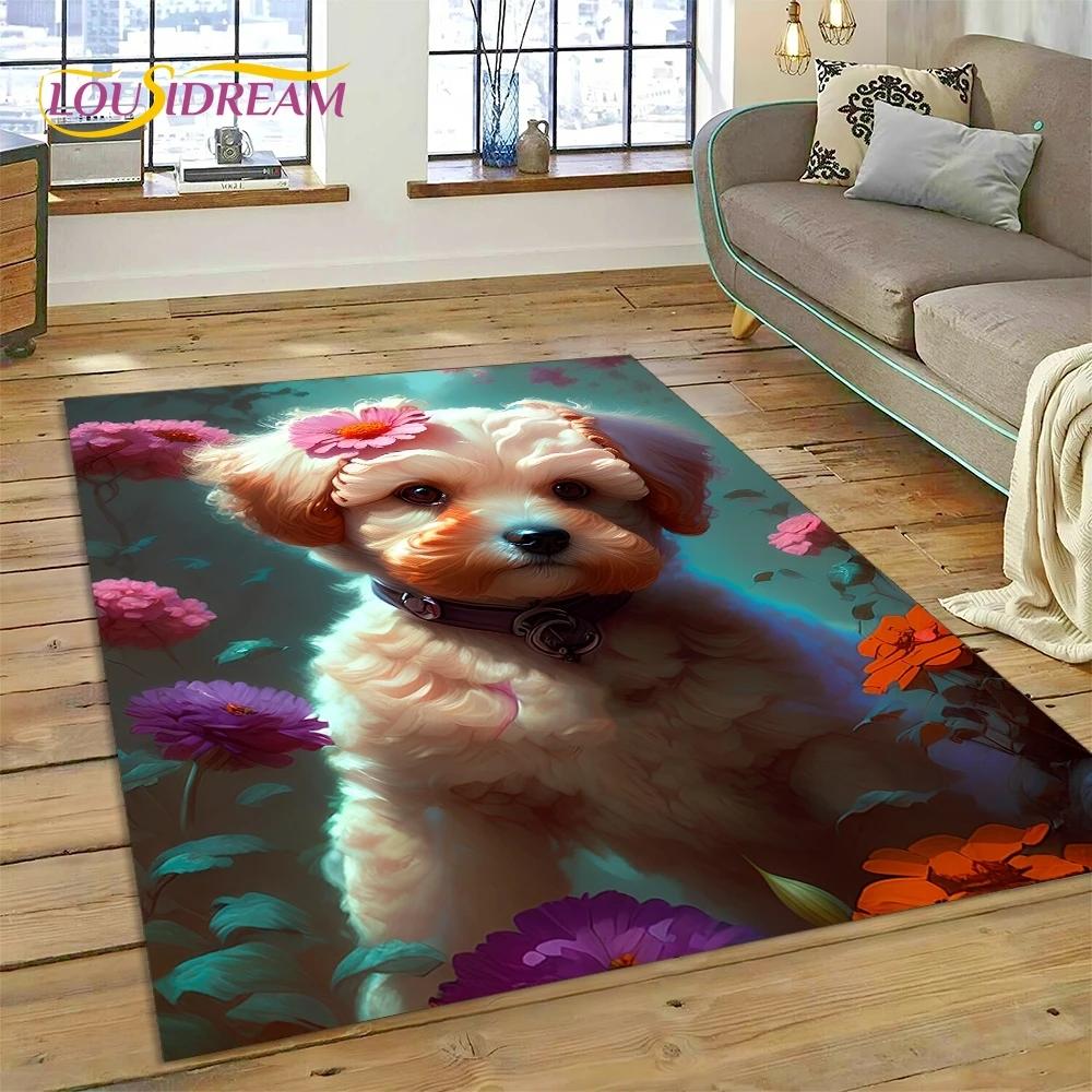 Милая собака Самоед, Чихуахуа, Хаски, Коки Мультяшный Ковер Коврик для Спальни Гостиной Дома Украшение Дивана, Детский Большой Декор Напольный Коврик