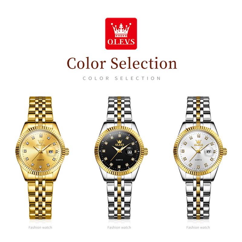 Luxury Brand OLEVS New Fashion Rhinestone Watches For Women Quartz Stainless Steel Elegent Small Dial Ladies Wrist Watches Reloj