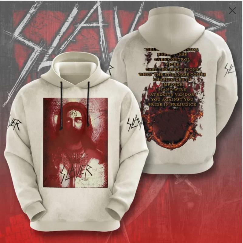 Винтажная толстовка с 3D-принтом альбома рок-группы Slayer для мужчин и женщин, модная толстовка с надписью, мужской спортивный костюм, мужская одежда, Y2k Moletom